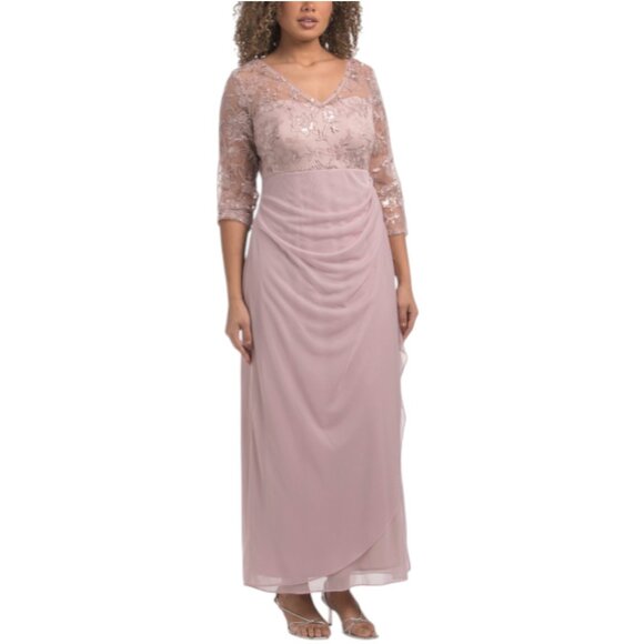 ALEX EVENINGS Petite Empire Dress